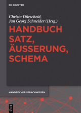 Handbuch Satz, Äußerung, Schema - 