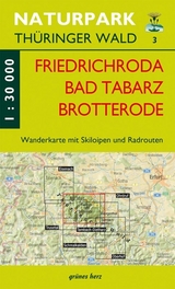 Wanderkarte Friedrichroda, Brotterode, Tabarz, Finsterbergen - 