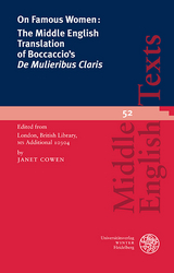 On Famous Women: The Middle English Translation of Boccaccio’s ‘De Mulieribus Claris’ - 