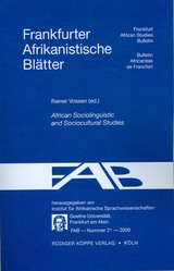 African Sociolinguistic and Sociocultural Studies - 