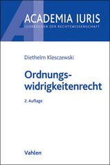 Ordnungswidrigkeitenrecht - Diethelm Klesczewski
