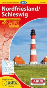 ADFC-Radtourenkarte 1 Nordfriesland /Schleswig 1:150.000, reiß- und wetterfest, GPS-Tracks Download - 