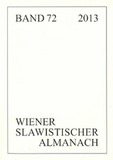 Wiener Slawistischer Almanach Band 72/2013 - 