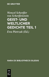 Geist- und weltlicher Gedichte Teil 1 - 