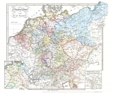 Historische Karte: DEUTSCHLAND von 1792-1854 (Plano) - Karl von Spruner