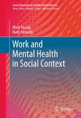 Work and Mental Health in Social Context - Mark Tausig, Rudy Fenwick