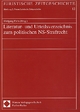 Literatur- und Urteilsverzeichnis zum politischen NS-Strafrecht - Wolfgang Form