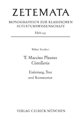 T. Maccius Plautus. Cistellaria - Walter Stockert