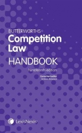 Butterworths Competition Law Handbook - Bavasso, Antonio