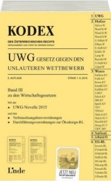 KODEX UWG Gesetz gegen den unlauteren Wettbewerb 2015/16 - Konetzky, Georg; Doralt, Werner