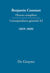 Benjamin Constant: Œuvres complètes. Correspondance générale / Correspondance générale 1819–1820 - 