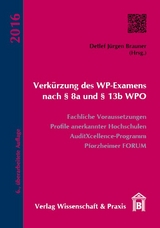 Verkürzung des WP-Examens nach § 8a und § 13b WPO - 