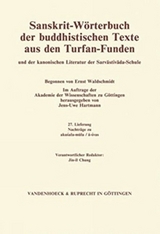 Sanskrit-Wörterbuch der buddhistischen Texte aus den Turfan-Funden. Lieferung 22 - 