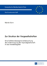 Zur Struktur der Vorgesellschaften - Martin Born