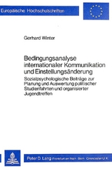 Bedingungsanalyse internationaler Kommunikation und Einstellungsänderung - Gerhard Winter