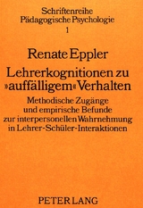 Lehrerkognitionen zu «auffälligem» Verhalten: