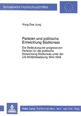 Parteien und politische Entwicklung Südkoreas - Yonga-Dae Jung