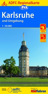 ADFC-Regionalkarte Karlsruhe und Umgebung mit Tagestouren-Vorschläge 1:50.000, reiß- und wetterfest, GPS-Tracks Download - 