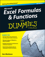 Excel Formulas and Functions For Dummies - Ken Bluttman