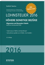 Tabelle, Lohnsteuer 2016 Höhere Sonstige Bezüge - 