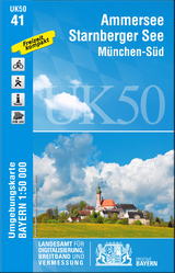 UK50-41 Ammersee, Starnberger See, München-Süd - Landesamt für Digitalisierung, Breitband und Vermessung, Bayern; Landesamt für Digitalisierung, Breitband und Vermessung, Bayern