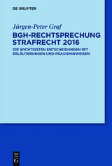 BGH-Rechtsprechung Strafrecht 2016 - Jürgen-Peter Graf