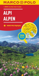 MARCO POLO Länderkarte Alpen 1:800.000 - 