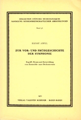 Zur Vor- und Frühgeschichte der Symphonie - Ernst Apfel