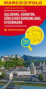 MARCO POLO Regionalkarte Österreich 02 Salzburg, Kärnten, Steiermark 1:200.000