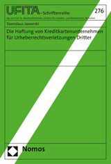 Die Haftung von Kreditkartenunternehmen für Urheberrechtsverletzungen Dritter - Stanislaus Jaworski