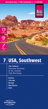 Reise Know-How Landkarte USA 07 Südwest / USA, Southwest (1:1.250.000) : Arizona, Colorado, Nevada, Utah, New Mexico - Peter Rump, Reise Know-How Verlag