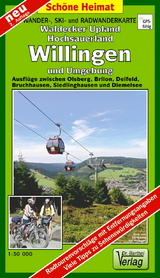 Wander-, Ski- und Radwanderkarte Waldecker Upland, Hochsauerland, Willingen und Umgebung