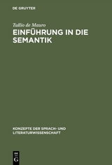 Einführung in die Semantik - Tullio de Mauro