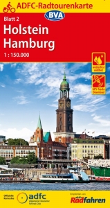 ADFC-Radtourenkarte 2 Holstein Hamburg 1:150.000, reiß- und wetterfest, GPS-Tracks Download - 