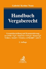 Handbuch Vergaberecht - Gabriel, Marc; Krohn, Wolfram; Neun, Andreas