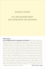 Aus der Bilderschrift der Apokalypse des Johannes - Steiner, Rudolf; Rudolf Steiner Nachlassverwaltung