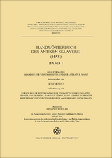 Handwörterbuch der antiken Sklaverei (HAS), Buchausgabe - 