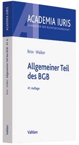 Allgemeiner Teil des BGB - Hans Brox, Wolf-Dietrich Walker