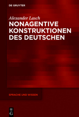 Nonagentive Konstruktionen des Deutschen - Alexander Lasch