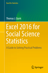 Excel 2016 for Social Science Statistics - Thomas J. Quirk