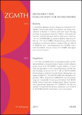 ZGMTH - Zeitschrift der Gesellschaft für Musiktheorie, 10. Jahrgang 2013 - 