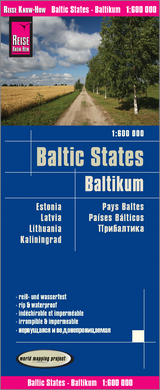 Reise Know-How Landkarte Baltikum / Baltic States (1:600.000) : Estland, Lettland, Litauen und Region Kaliningrad - Peter Rump, Reise Know-How Verlag