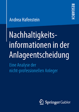 Nachhaltigkeitsinformationen in der Anlageentscheidung - Andrea Hafenstein