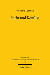 Recht und Konflikt - Volkmar Gessner