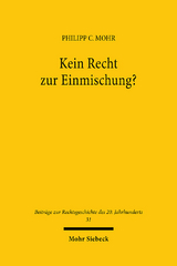 Kein Recht zur Einmischung? - Philipp C. Mohr