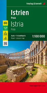 Istrien - Pula, Autokarte 1:100.000, Top 10 Tips - 