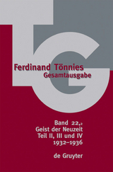 Ferdinand Tönnies: Gesamtausgabe (TG) / 1932-1936 - 