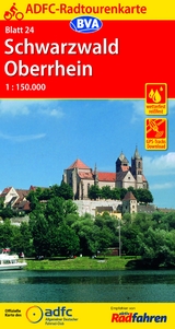 ADFC-Radtourenkarte 24 Schwarzwald Oberrhein 1:150.000, reiß- und wetterfest, GPS-Tracks Download - 