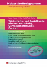 Holzer Stofftelegramme Baden-Württemberg / Holzer Stofftelegramme Baden-Württemberg - Wirtschafts- und Sozialkunde (Gesamtwirtschaft), Gemeinschaftskunde, Deutsch - Kathrin Bauder, Markus Bauder, Volker Holzer, Thomas Paaß, Ulrich Patzig, Christian Seifritz