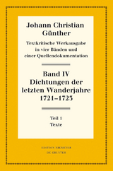 Dichtungen der letzten Wanderjahre 1721-1723 - 